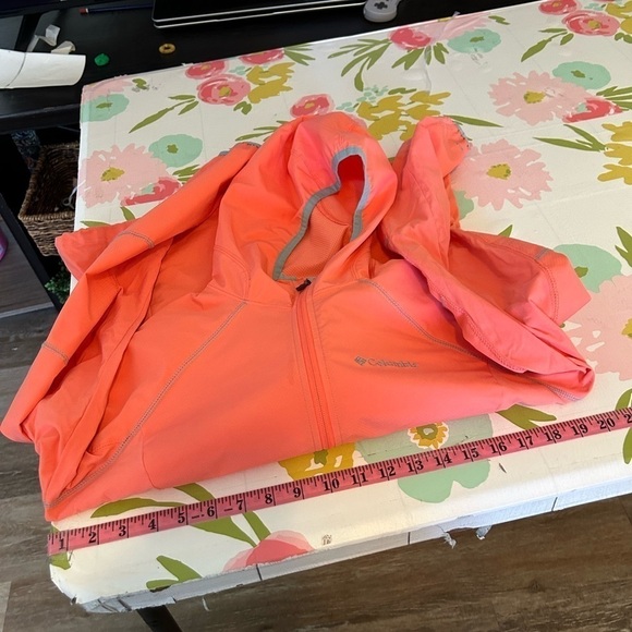 Columbia Jacket Women Medium Sweet
As Softshell Hoodie Pink Long Sleeve
Full Zip - Picture 6 of 8